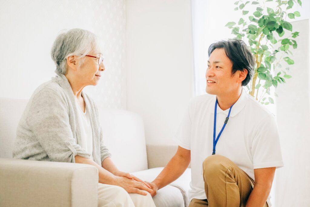 介護者の男性